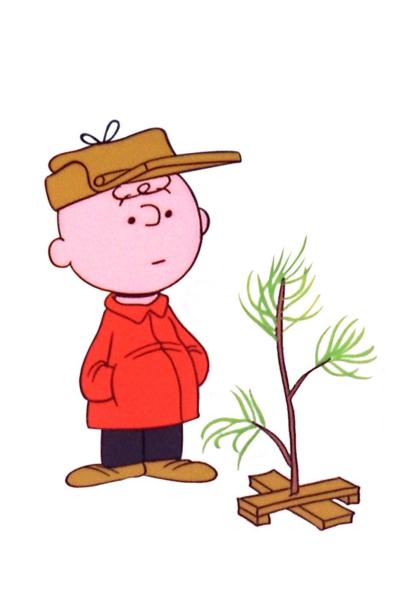 CHARLIE BROWN AND LINUS DISCUSS THE FORLORN LITTLE CHRISTMAS TREE